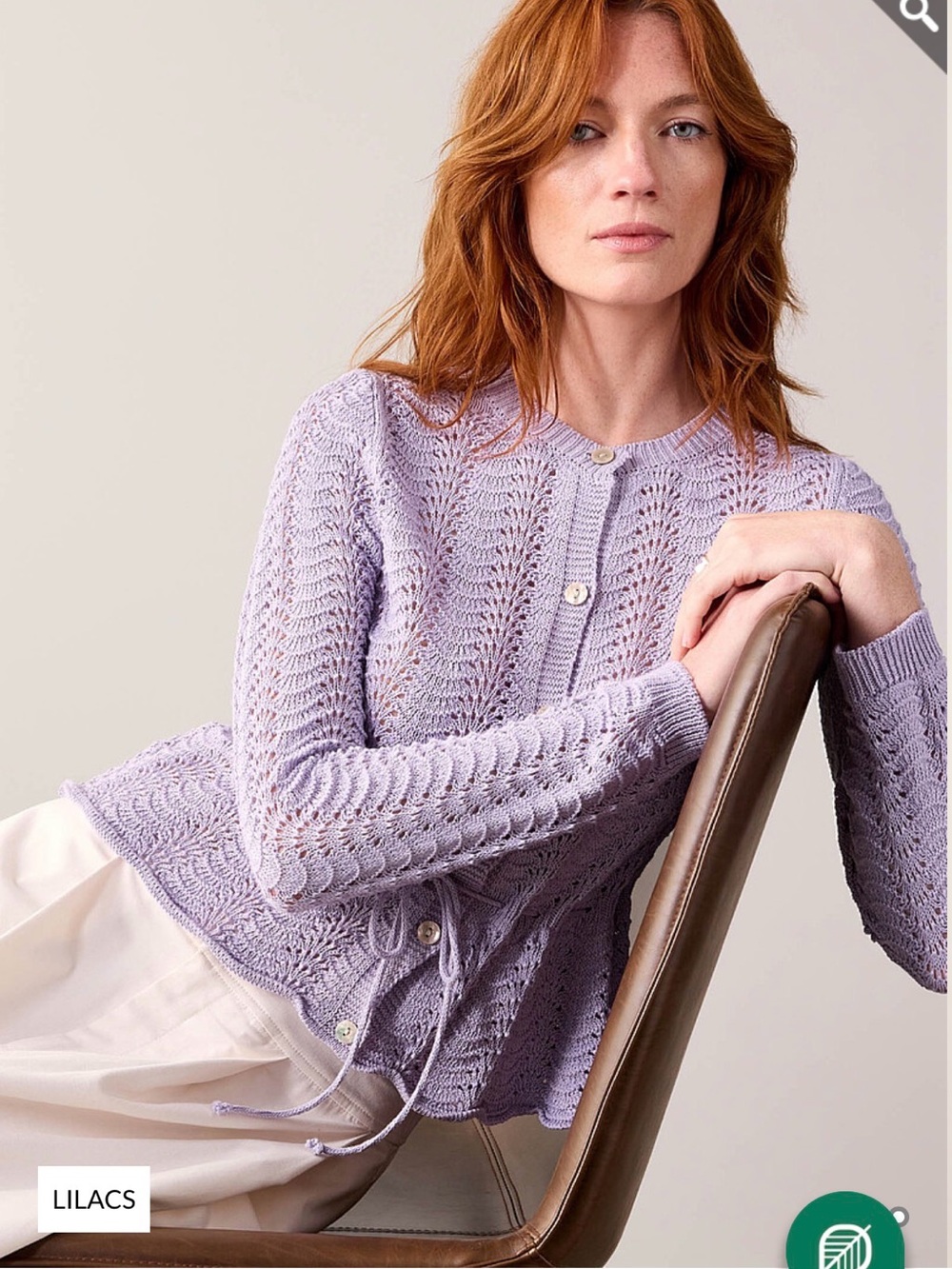 Simons brand peplum cardigan with tie detail (exclusive collection from Italy)